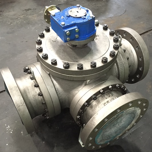 API 304 Flanged 4 Way Ball Valve